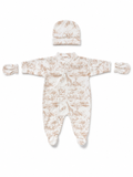 Set Neonato Safari Ciniglia Beige 3 Pezzi 0-3m