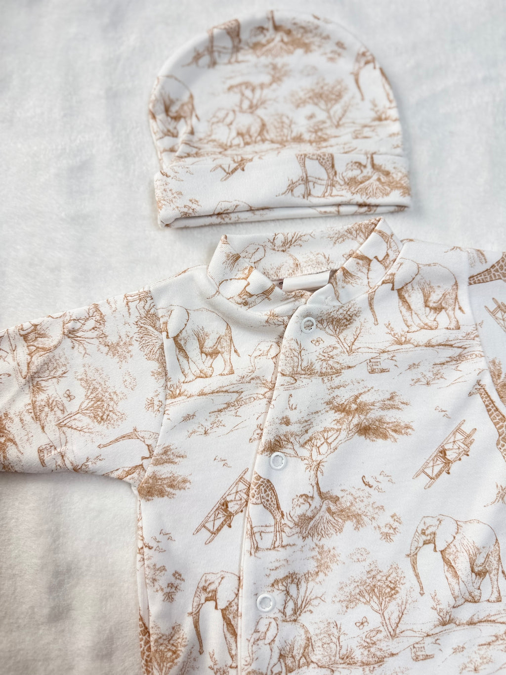 Set Nascita Cotone Safari Beige - 3 pezzi 0-3m