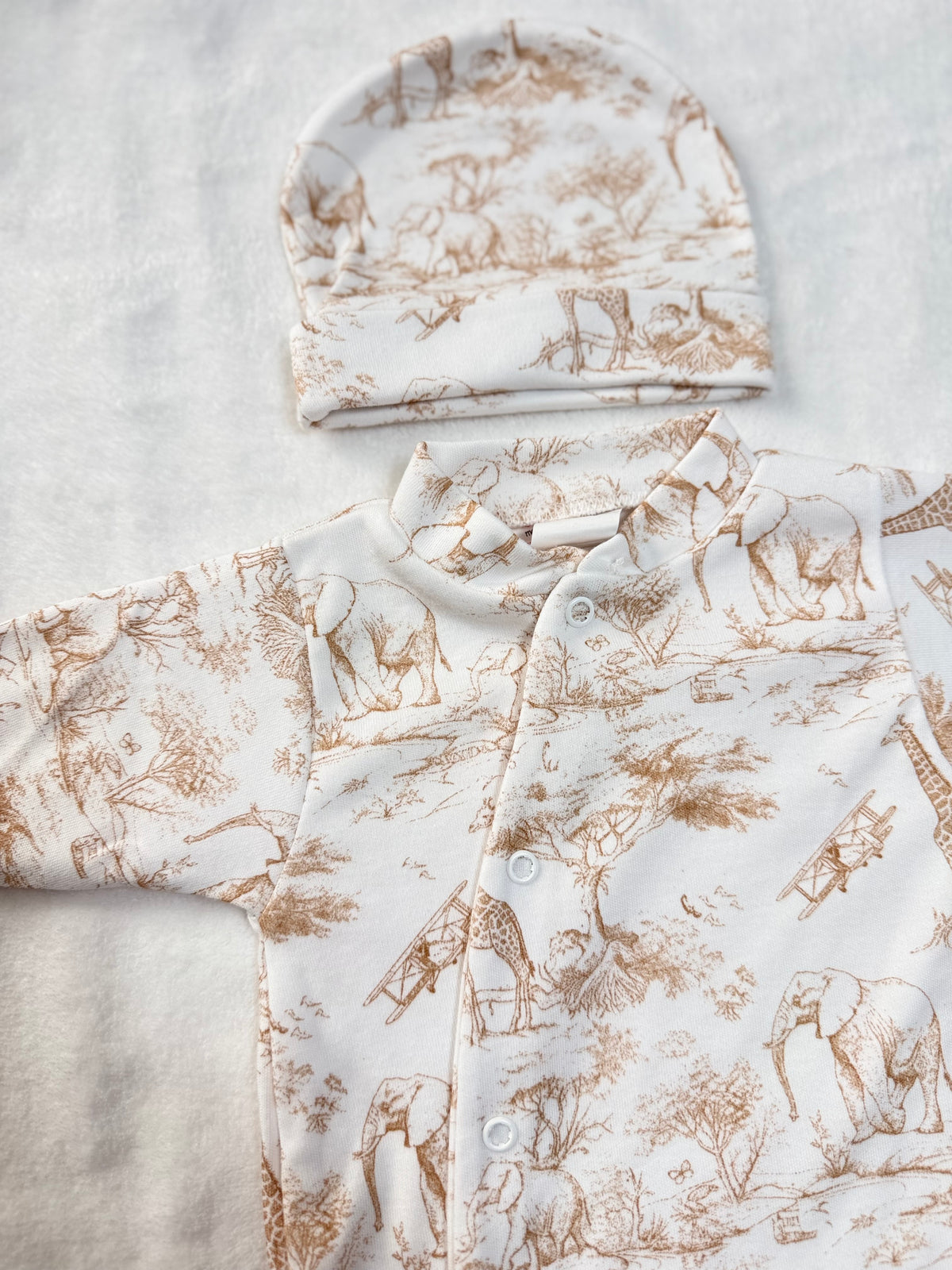 Set Nascita Cotone Safari Beige - 3 pezzi 0-3m