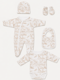 Set Nascita Safari Beige - 5 pezzi 0-3m