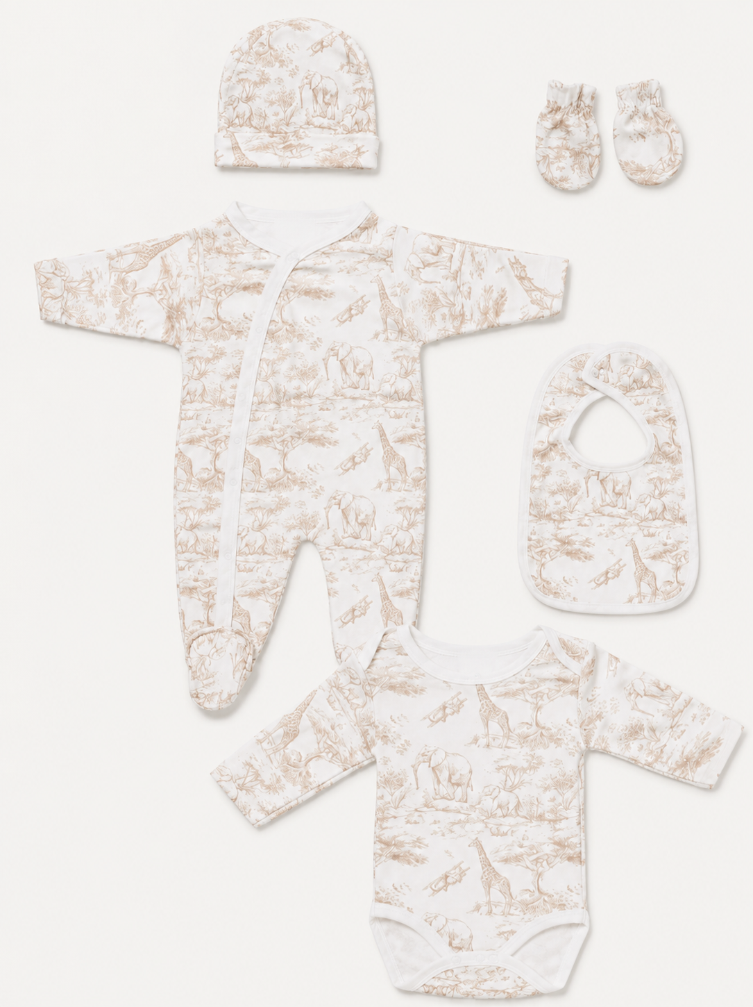 Set Nascita Safari - 5 pezzi 0-3m