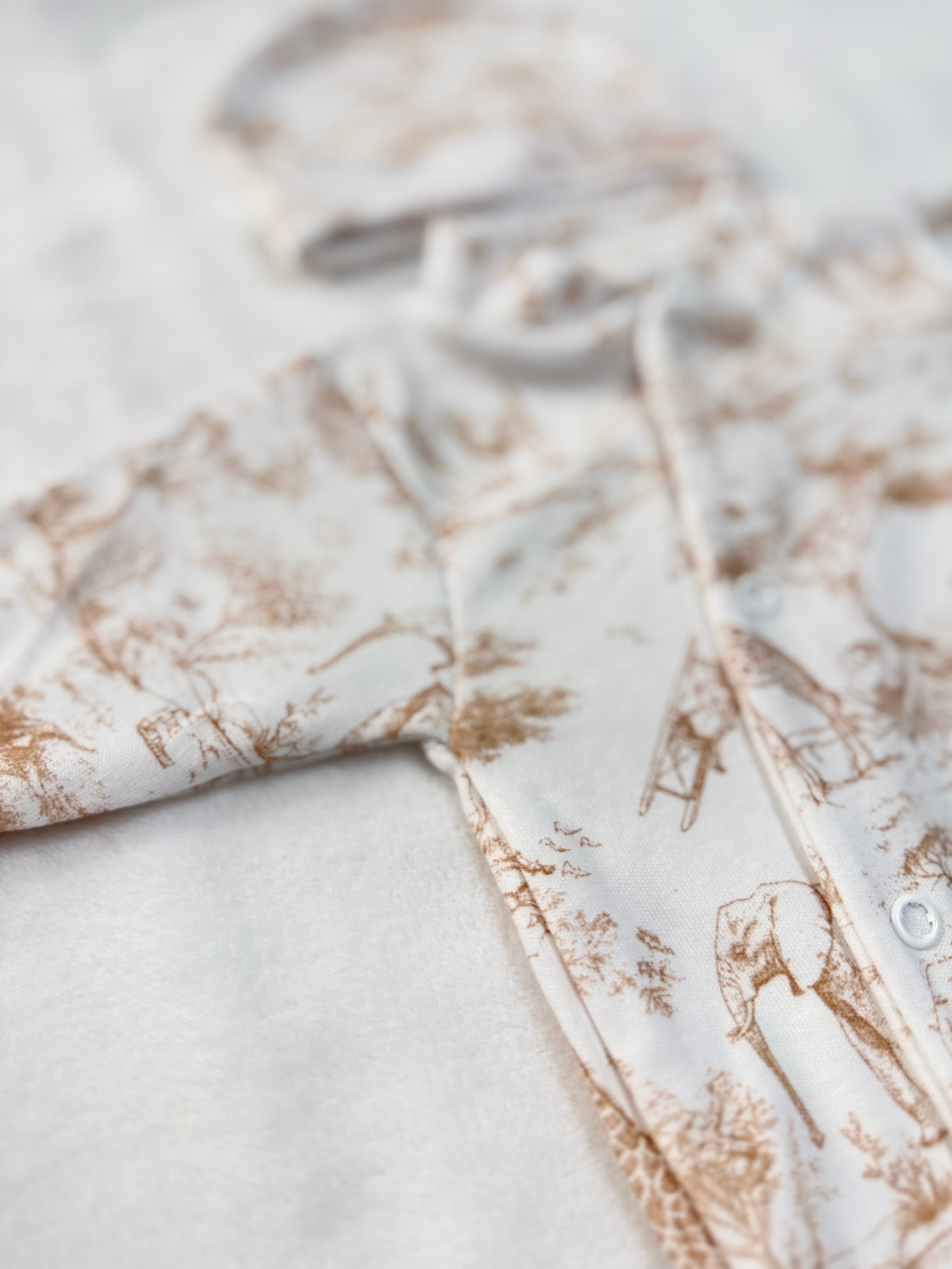 Set Nascita Cotone Safari Beige - 3 pezzi 0-3m