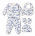 Set Nascita Cotone Safari Blue - 5 pezzi 0-3m