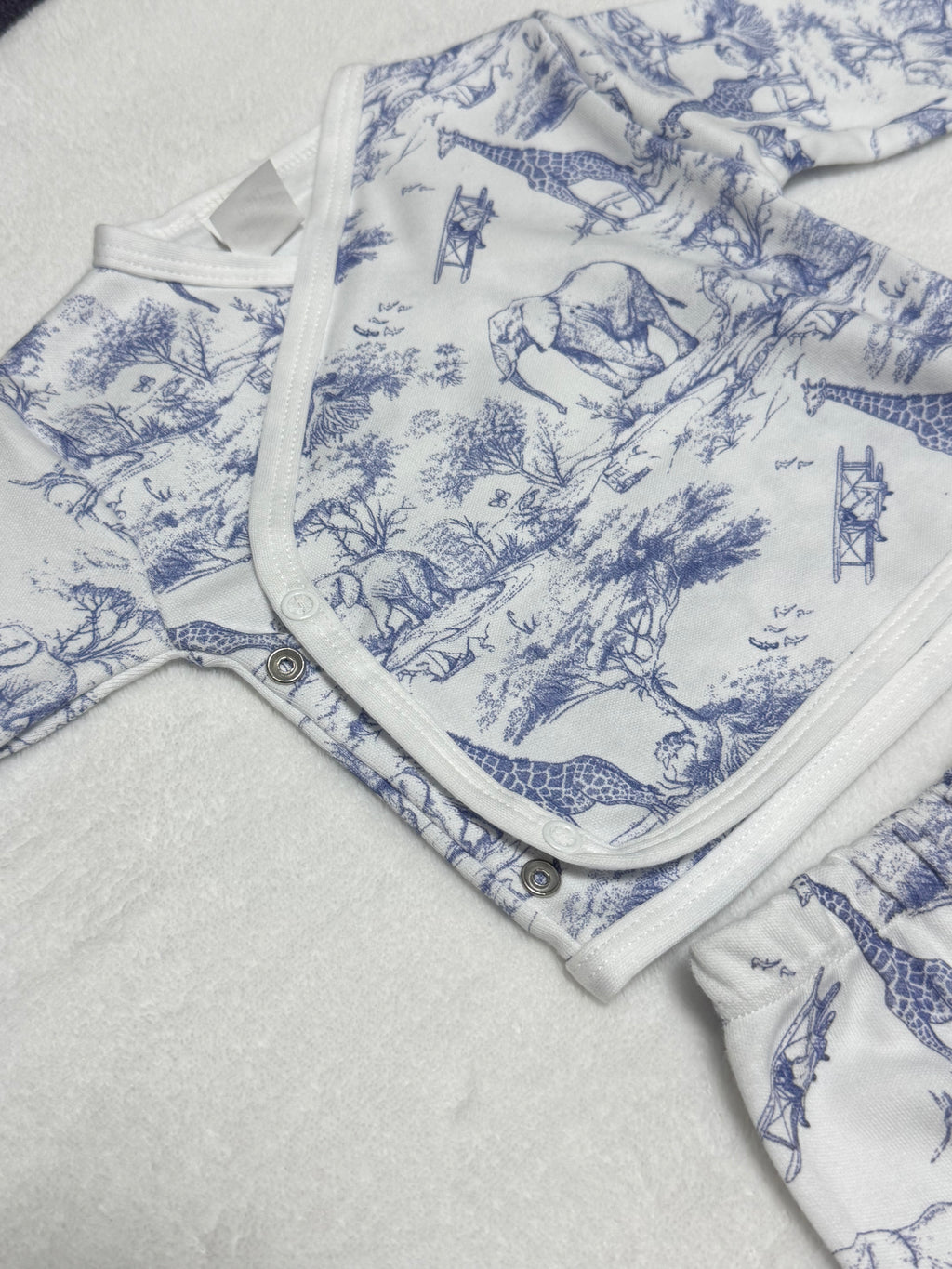 Set Nascita Cotone Safari Blue - 5 pezzi 0-3m