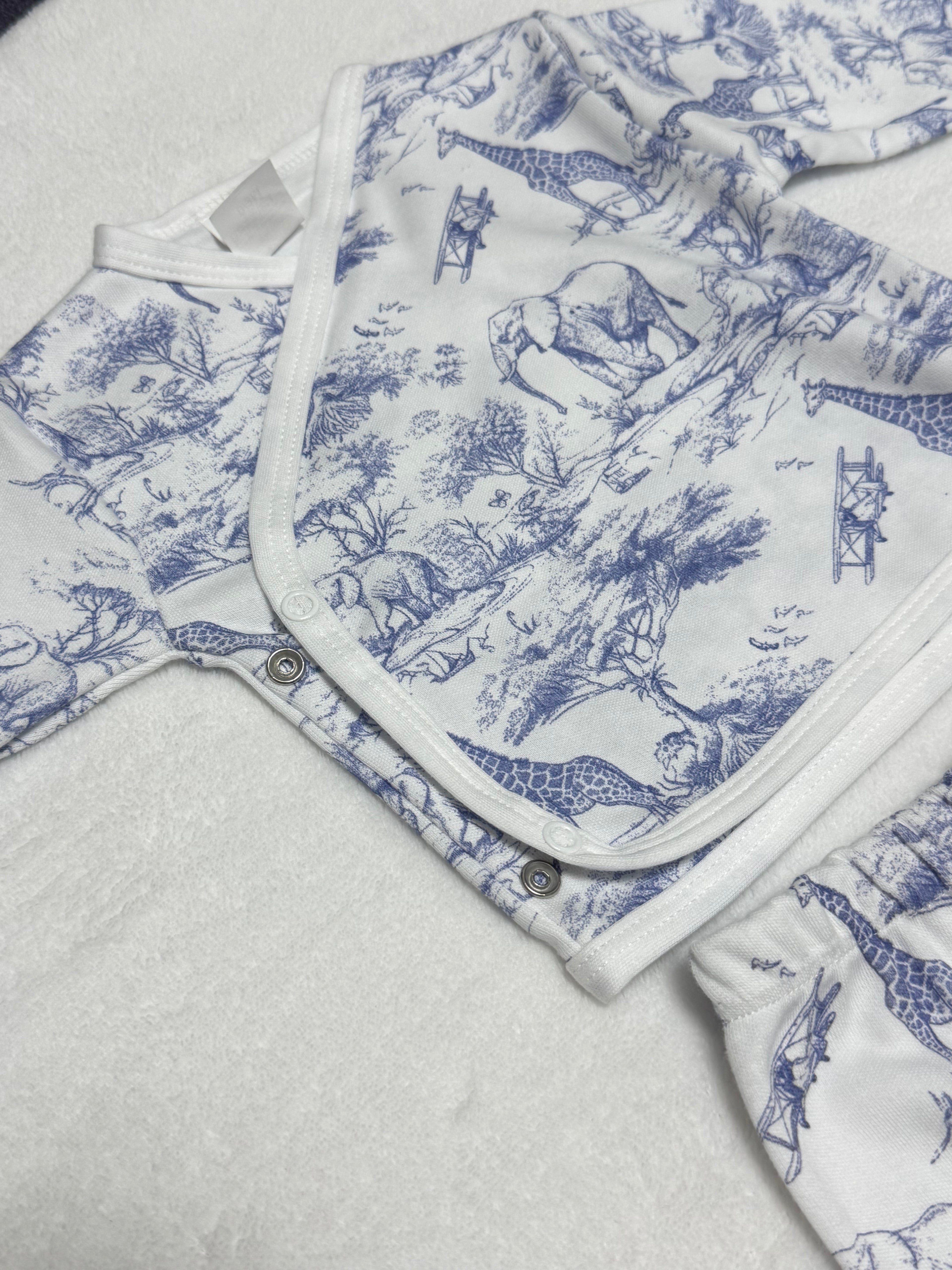 Set Nascita Cotone Safari Blue - 5 pezzi 0-3m