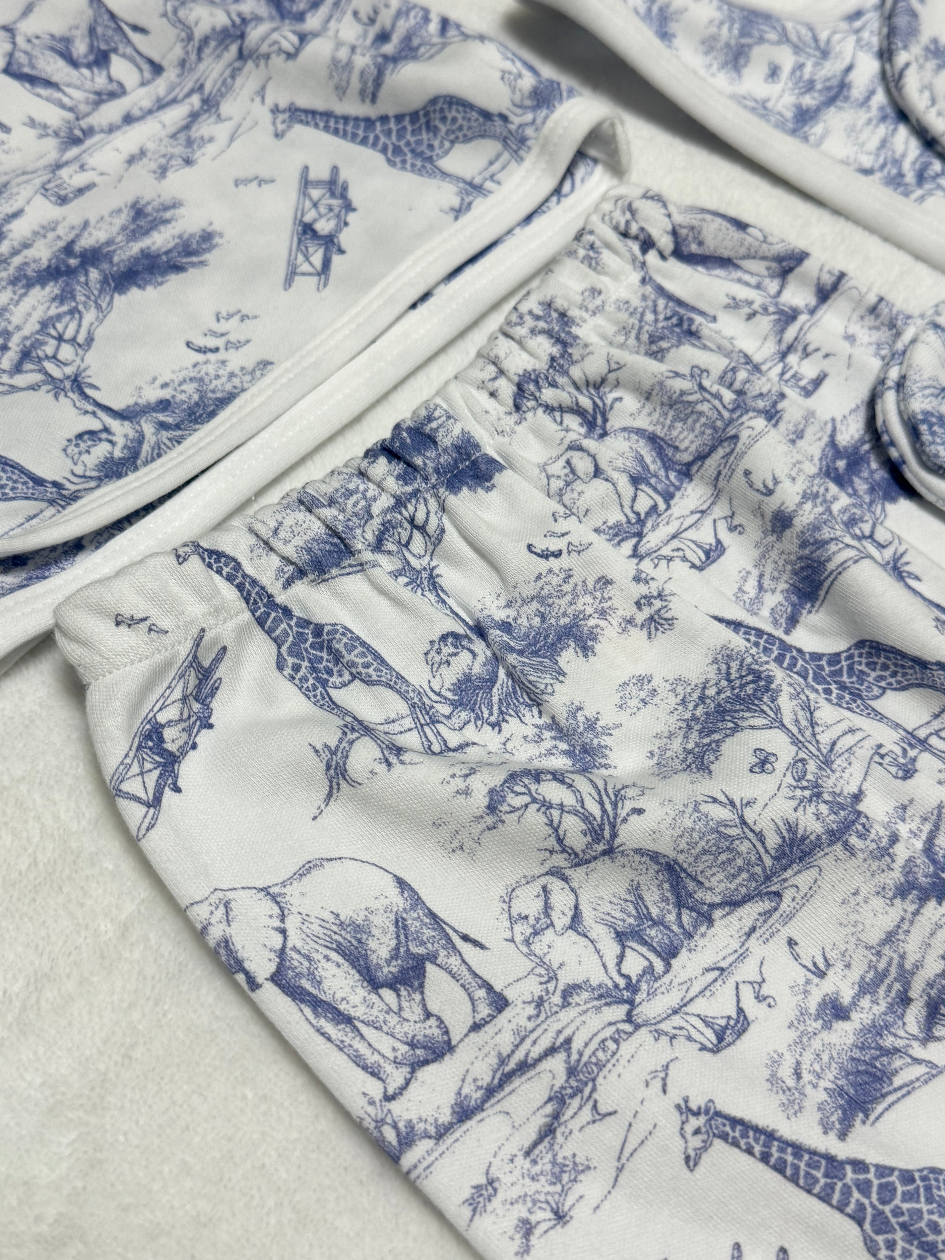 Set Nascita Cotone Safari Blue - 5 pezzi 0-3m